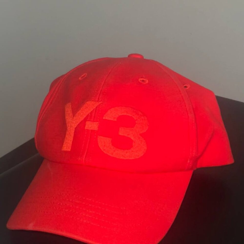 y3 yohji yamamoto red cap